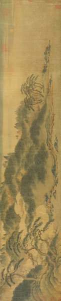 宋 赵伯骕 万松金阙图卷绢本27.7x136 画心[山水]