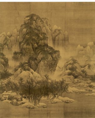 宋 范宽 雪景寒林图 185x150[山水]