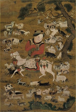 宋 苏汉臣 开泰图 代绢 103x151[人物]