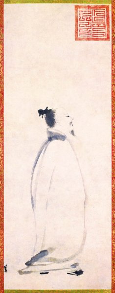 宋 梁楷 李白吟行（东京国立博物馆） 31×79[人物