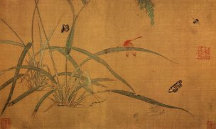 宋 吴炳嘉 禾草虫图 49x30[花鸟]