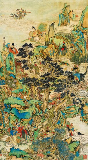 宋 佚甸 群仙图 纸本 55x99 [人物]