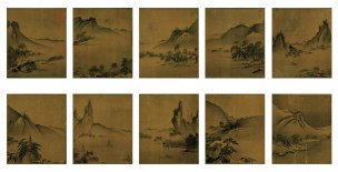 宋 叶肖严 西湖十景 右画芯OK [山水]