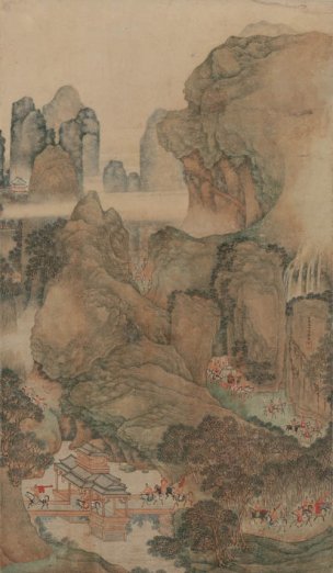 宋 佚名 明皇幸蜀图-纸本 31.4x54.9[山水]