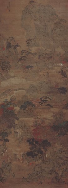 元 赵孟頫 蜀道难 绢本 56.6x154.45 [山水] 
