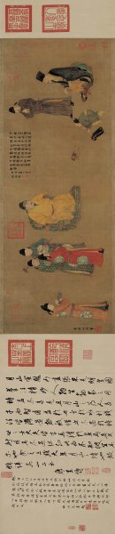 元 张果 见明皇图卷 绢本41.5x210.7cm [人物] 