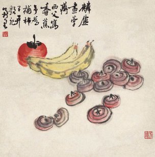 近现代 黄胄 八开册页5 39.9x40.4[花鸟] 