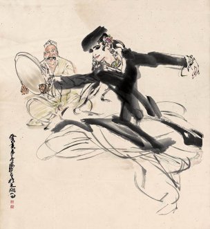近现代 黄胄 歌舞-80x74 [人物] 