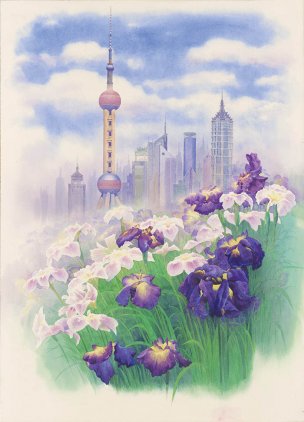 近现代 黄有维 风景图1 上海 47.5x66[花鸟]