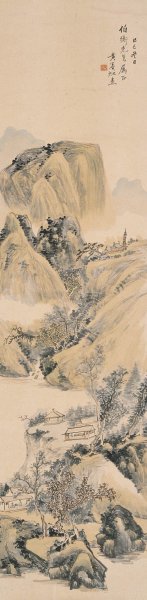 近现代 黄宾虹 27×109[山水]