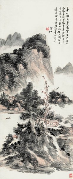 近现代 黄宾虹 王异州 纸105.4X43.2（天津博物馆）