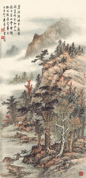 近现代 黄君壁 翠微掩映 27.7 57[山水]