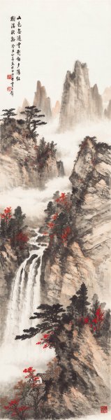 近现代 黄君壁 四屏 秋 27.5x103[山水]
