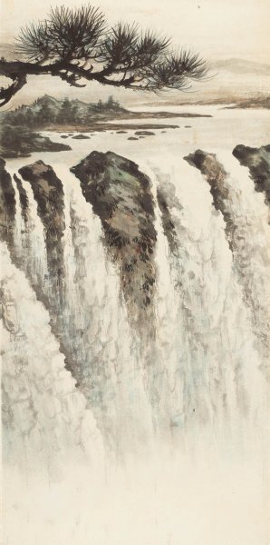 近现代 黄君壁 山水四连屏2 55x111[山水]