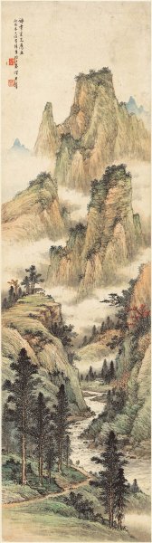 近现代 黄君壁 山水-X 31×109[山水]