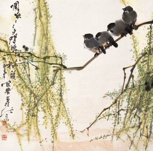 近现代 高冠华 (30)42×42[花鸟]