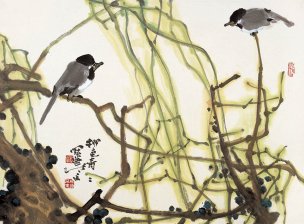 近现代 高冠华 (49)44×32[花鸟]