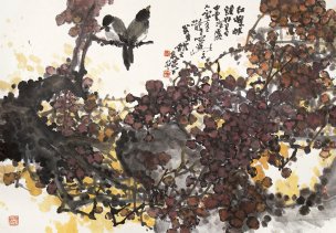 近现代 高冠华 (36)43×30[花鸟]