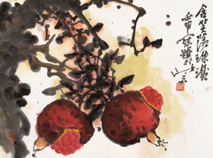 近现代 高冠华 (41)43×32[花鸟]