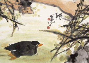 近现代 高冠华 (17)44×31[花鸟]