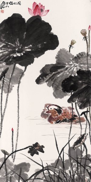 近现代 韩文莱 YY1202001-12 69x137[花鸟]