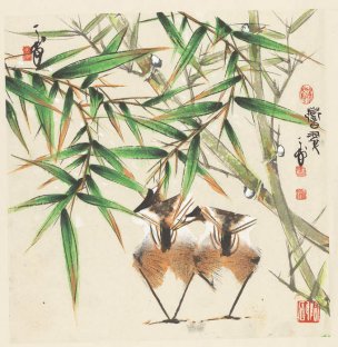 近现代 韩天衡 冬-X 36×37[花鸟]