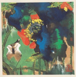 近现代 韩天衡 夏-X 36×36[花鸟]