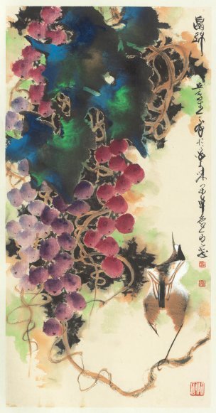 近现代 韩天衡 夏锦图-X 36×69[花鸟]