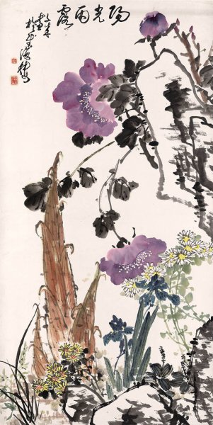 近现代 韩文莱 YY1202001-06 69x137[花鸟]