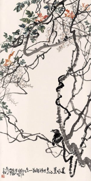 近现代 韩文莱 YY1202001-02 69x137[花鸟]