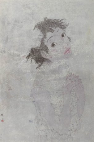 近现代 陈子 少女-3 28×42[人物]