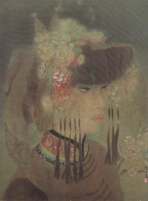 近现代 陈子 盛妆的惠女-S 31×42[人物]