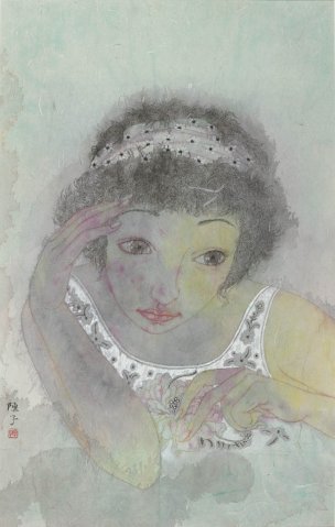 近现代 陈子 花语系列之114-S 27×42[人物]