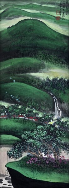 近现代 陈佩秋 山水早春二月 30×80[山水]