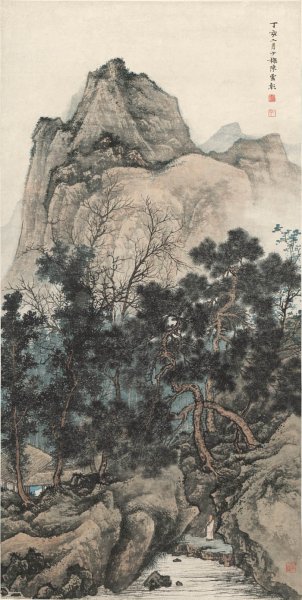 近现代 陈少梅 山水图 纸本55x109.2[山水]