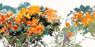 近现代 徐燕婷 花-19-69x138[花鸟]