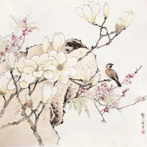 近现代 龚文祯  (24) 29×29[花鸟] 