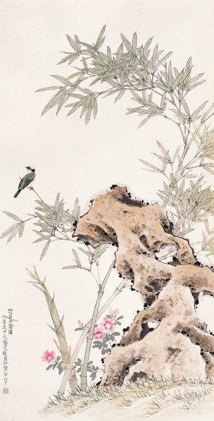 近现代 龚文祯  (22) 14×29[花鸟]