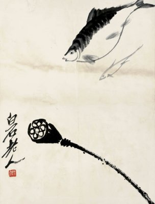 近现代 齐白石 鱼虾册页 未命名 1136 36x48[其它]