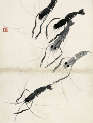 近现代 齐白石 鱼虾册页 未命名 1104 36x48[其它]