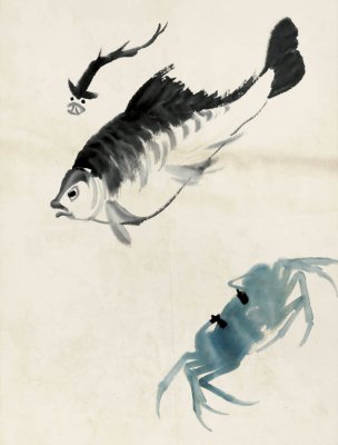 近现代 齐白石 鱼虾册页 未命名 1125 36x48[其它]