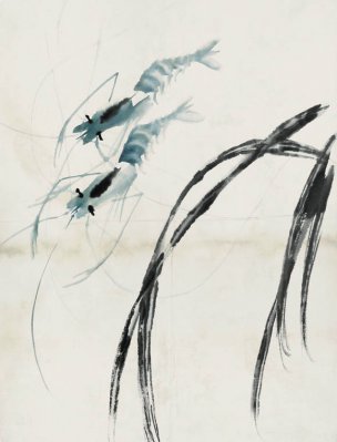 近现代 齐白石 鱼虾册页 未命名 1058 36x48[其它]