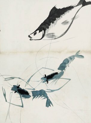 近现代 齐白石 鱼虾册页 未命名 1064 36x48[其它]