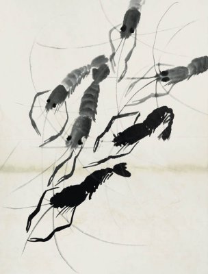 近现代 齐白石 鱼虾册页 未命名 1069 36x48[其它]