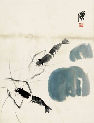 近现代 齐白石 鱼虾册页 未命名 1073 36x48[其它]