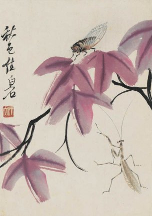 近现代 齐白石 拍照册页20开-19 21x30[花鸟] 