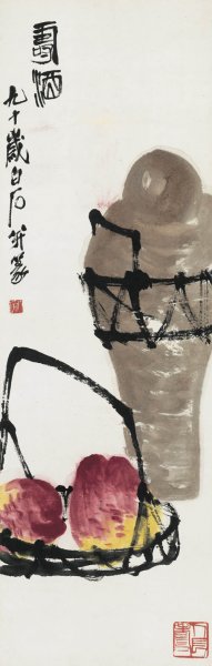 近现代 齐白石 寿酒 18x55[其它]
