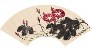 近现代 齐白石 扇页 牵牛花[花鸟]