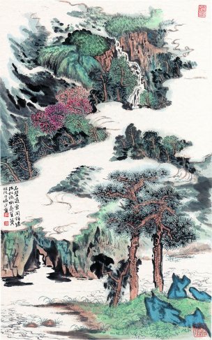 近现代 陆俨少 锦绣山河图52x83[山水]