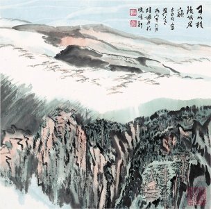 近现代 陆俨少 纪念全集-蒙象册3-34x34[山水]